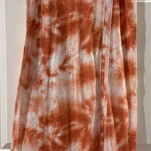 Tie-Dye Orange and White Skirt
